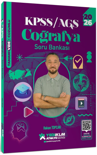 Yediiklim Yayınları 2026 KPSS Genel Kültür Atölye Serisi Coğrafya Tamamı Video Çözümlü Soru Bankası