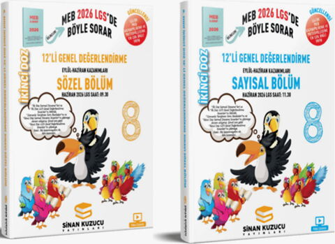 Sinan Kuzucu Yayınları 2026 8. Sınıf LGS Sözel Sayısal İlk Doz Genel 12'li Değerlendirme Seti