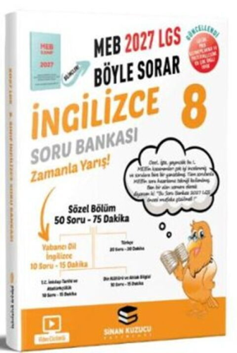 Sinan Kuzucu Yayınları 2027 8. Sınıf İngilizce Soru Bankası