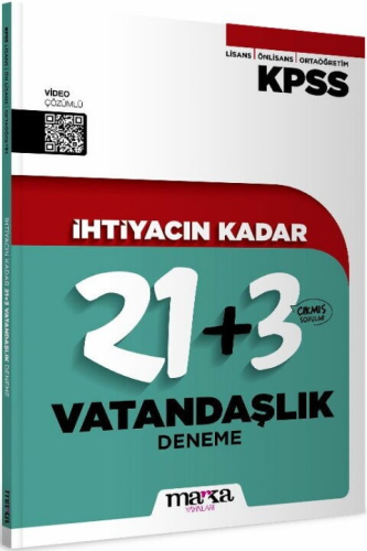 Deneme - Marka Yayınları KPSS İhtiyacın Kadar Vatandaşlık 24 Deneme - 