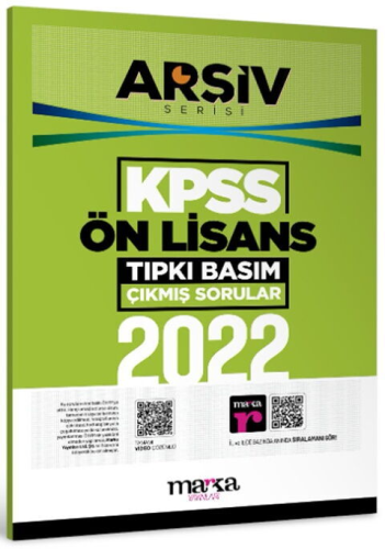 - Marka Yayınları - Marka Yayınları 2022 KPSS Ön Lisans ARŞİV Serisi T