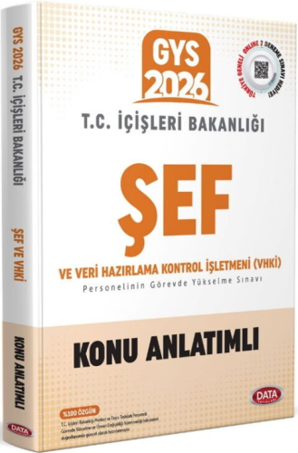 Data Yayınları 2026 T.C. İçişleri Bakanlığı Şef ve VHKİ GYS Konu Anlat