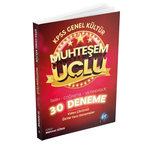 KR Akademi 2022 KPSS Genel Kültür Muhteşem Üçlü 30 Deneme Mehmet Sürek