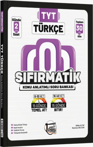 Ders Platosu TYT Türkçe Sıfırmatik Konu Anlatımlı Soru Bankası