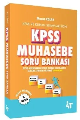 4T Yayınları KPSS A Grubu Muhasebe Soru Bankası