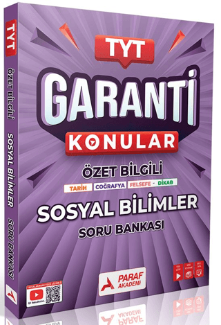TYT AYT Soru Kitapları, - Paraf Yayınları - Paraf Akademi TYT Sosyal B