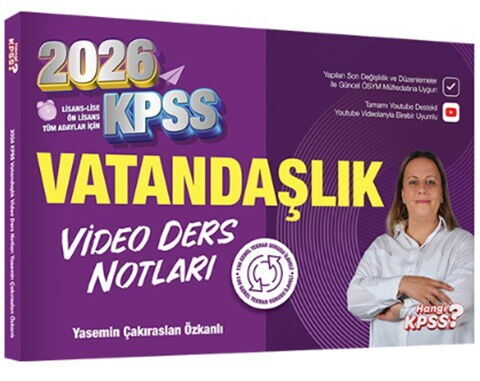 Hangi KPSS Yayınları 2026 KPSS Vatandaşlık Video Ders Notları