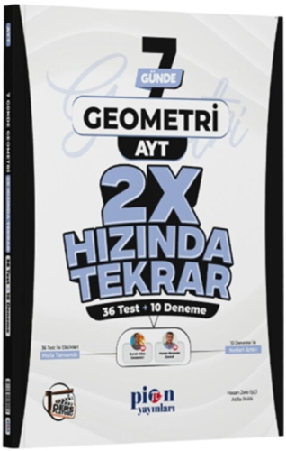 Pion Yayınları AYT Geometri Ders Platosu 7 Günde 2X Hızında Tekrar