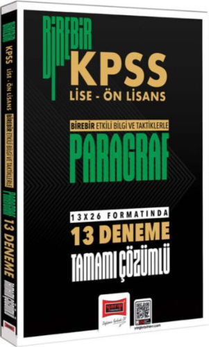 Yargı Yayınları 2026 Birebir KPSS - Lise - Önlisans Paragraf Tamamı Çözümlü 13 Deneme