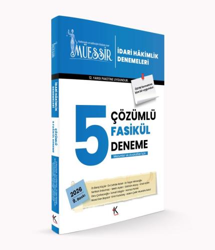 Müessir 2026 İdari Hakimlik Tamamı Çözümlü 5 Deneme