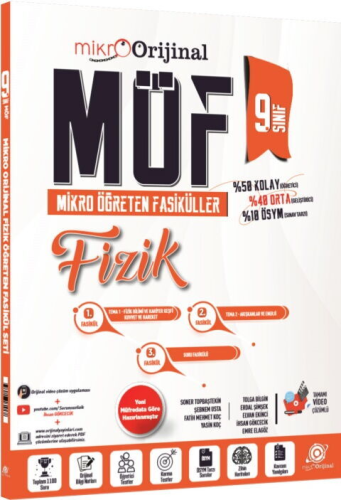 KELEPİR Orijinal Mikro 9. Sınıf Fizik MÖF Mikro Öğreten 3 lü Fasikül Seti