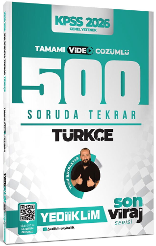 KPSS Türkçe Soru - Yediiklim Yayınları 2026 KPSS Son Viraj Serisi Türk