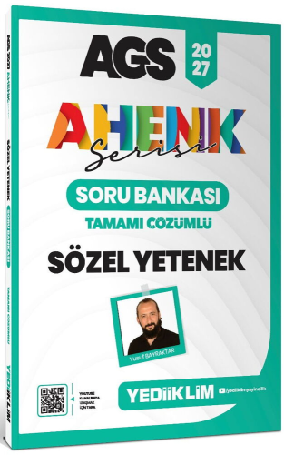 Yediiklim Yayınları 2027 MEB AGS Ahenk Serisi Sözel Yetenek Tamamı Çözümlü Soru Bankası