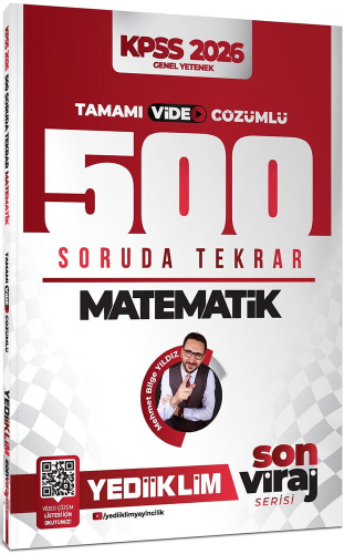 KPSS Matematik Soru - Yediiklim Yayınları 2026 KPSS Son Viraj Serisi M