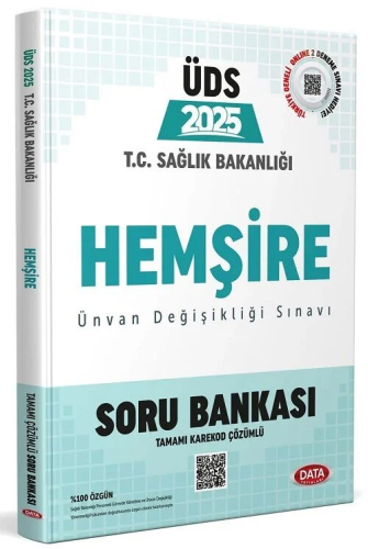 Data Yayınları 2025 T.C. Sağlık Bakanlığı ÜDS Hemşire Kadrosu Soru Bankası (Karekod Çözümlü)