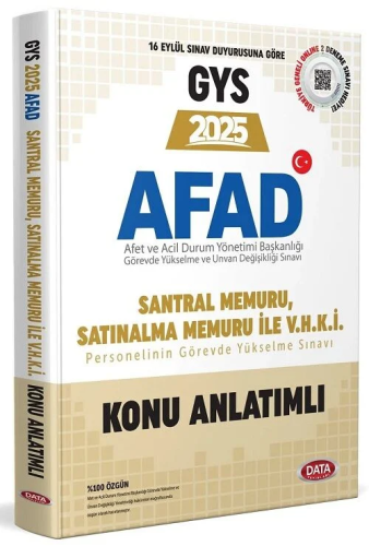 Data Yayınları 2025 AFAD Memur GYS  Konu Anlatımlı
