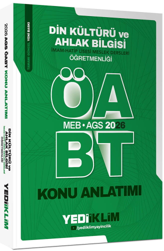 Yediiklim Yayınları 2026 MEB AGS ÖABT Din Kültürü Ve Ahlak Bilgisi Öğretmenliği Konu Anlatımı