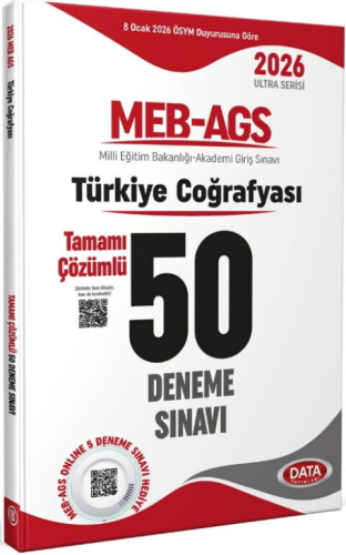 Data Yayınları 2026 MEB AGS Türkiye Coğrafyası Tamamı Çözümlü 50 Deneme
