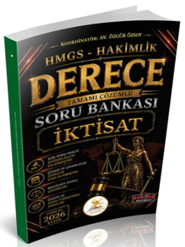 Savaş Yayınları 2026 HUKAL HMGS-Hakimlik Derece İktisat Soru Bankası