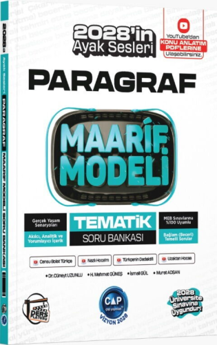 Çap Yayınları Üniversiteye Hazırlık Paragraf Ders Platosu Maarif Model