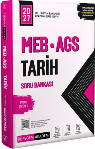 Pegem Yayınları 2027 MEB AGS Tarih Tamamı Çözümlü Soru Bankası