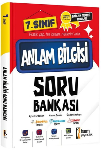 İsem Yayınları 7. Sınıf Anlam Bilgisi Soru Bankası