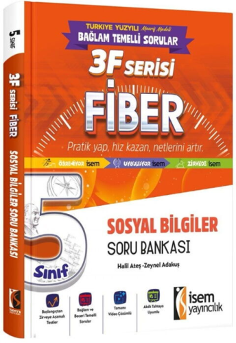 İsem Yayınları 5. Sınıf Sosyal Bilgiler 3F Fiber Soru Bankası