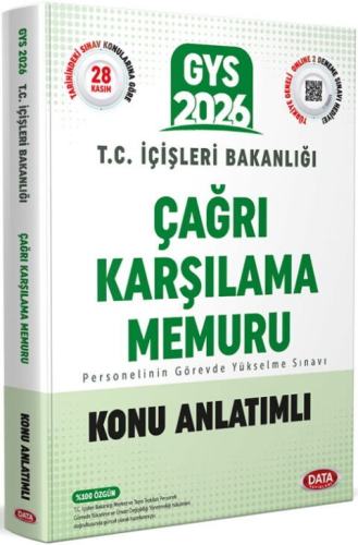 Data Yayınları 2026 T.C. İçişleri Bakanlığı Çağrı Karşılama Memuru Konu Anlatımlı