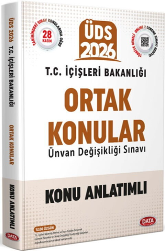 Data Yayınları 2026 T.C. İçişleri Bakanlığı ÜDS Ortak Konular Konu Anlatımlı