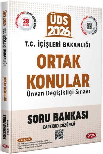 Data Yayınları 2026 T.C. İçişleri Bakanlığı ÜDS Ortak Konular Soru Bankası