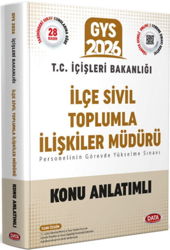 Data Yayınları 2026 T.C. İçişleri Bakanlığı İlçe Sivil Toplumla İlişkiler Müdürü Konu Anlatımlı
