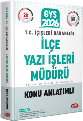 Data Yayınları 2026 T.C. İçişleri Bakanlığı İlçe Yazı İşleri Müdürü GY