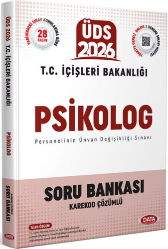 Data Yayınları 2026 T.C. İçişleri Bakanlığı ÜDS Psikolog Soru Bankası - Karekod Çözümlü