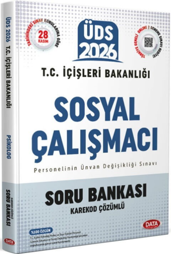 Data Yayınları 2026 T.C. İçişleri Bakanlığı ÜDS Sosyal Çalışmacı Soru Bankası - Karekod Çözümlü