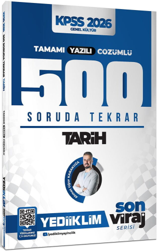 KPSS Tarih Soru - Yediiklim Yayınları 2026 KPSS AGS Son Viraj Serisi T