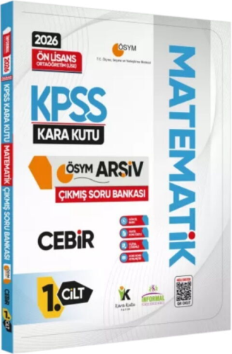 İnformal Yayınları 2026 KPSS Kara Kutu Önlisans Ortaöğretim Matematik Cebir 1. Cilt ÖSYM Çıkmış Soru Bankası