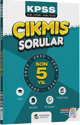 Çıkmış Sorular - Akademi Denizi KPSS Genel Kültür Genel Yetenek Lisans