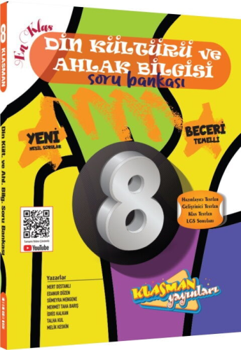 Klasman Yayınları 8. Sınıf Din Kültürü ve Ahlak Bilgisi Soru Bankası