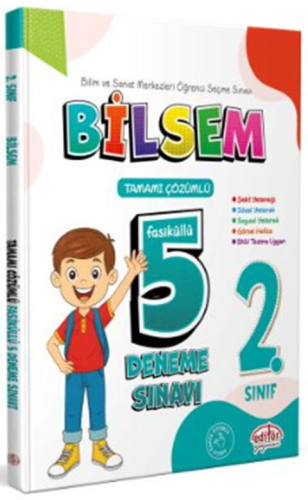 Editör Yayınları 2. Sınıf Bilsem Tamamı Çözümlü 5 Deneme Sınavı