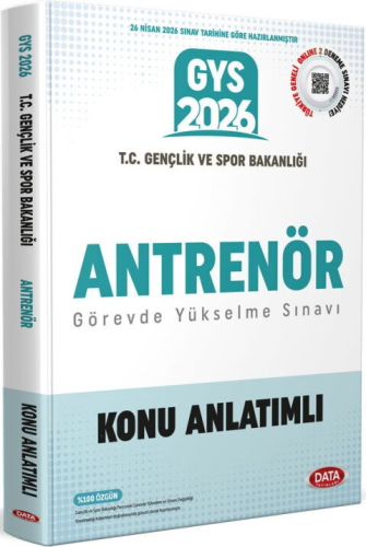 Data Yayınları 2026 T.C. Gençlik ve Spor Bakanlığı Antrenör GYS Konu Anlatımlı