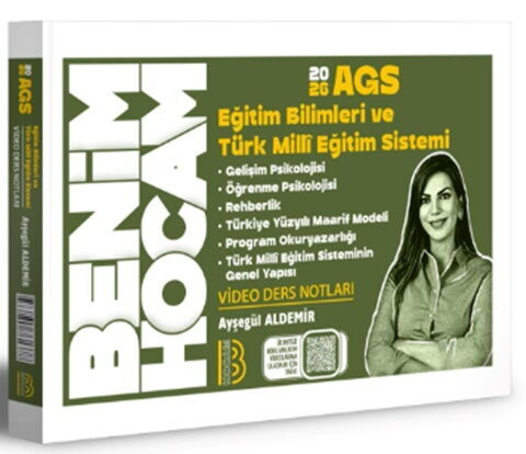 Benim Hocam Yayınları 2026 AGS Eğitim Bilimleri ve Türk Milli Eğitim Sistemi Ders Notları