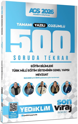 AGS Soru Bankası - Yediiklim Yayınları 2026 AGS Eğitim Bilimleri Türk 