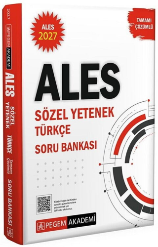 Pegem Yayınları 2027 ALES Sözel Yetenek Türkçe Tamamı Çözümlü Soru Bankası