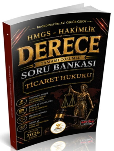 Savaş Yayınları 2026 HUKAL HMGS-Hakimlik Derece Ticaret Hukuku Soru Ba