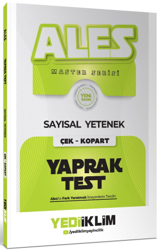 Yediiklim Yayınları 2027 ALES Master Seris Sayısal Yetenek Çek Kopart 