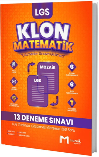 Mozaik Yayınları 8. Sınıf LGS Matematik Klon 13 Deneme