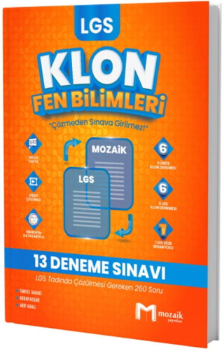 Mozaik Yayınları 8. Sınıf LGS Fen Bilimleri Klon 13 Deneme