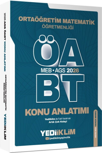 Yediiklim Yayınları 2026 MEB AGS ÖABT Ortaöğretim Matematik Öğretmenliği Konu Anlatımı