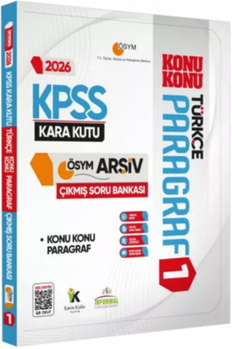 Çıkmış Sorular - İnformal Yayınları 2026 KPSS Türkçenin Kara Kutusu Pa