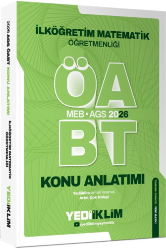Yediiklim Yayınları 2026 MEB AGS ÖABT İlköğretim Matematik Öğretmenliği Konu Anlatımı